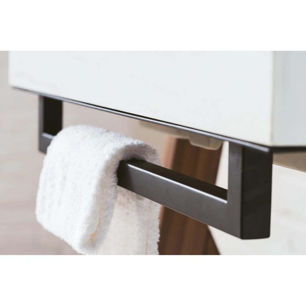 James Martin Vanities Lakeside 30&quot; Single Bathroom Vanity in Mid Century Walnut with Arctic Fall Solid Surface, , large
