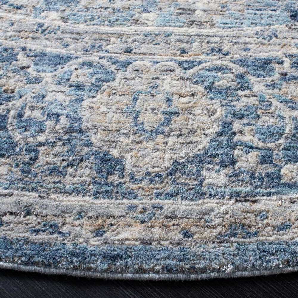 Safavieh Dream DRM408J 6&#39;7&quot; Round Grey and Turquoise Area Rug, , large