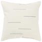 Rizzy Home 20" x 20" Striped Down Filled Throw Pillow in Ivory and Silver, , large