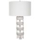 Uttermost Band Together Table Lamp in White Crystal and Brushed Nickel, , large