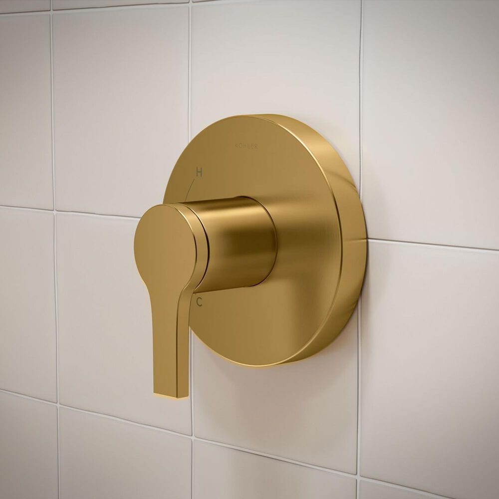 Kohler Elate Rite-Temp Shower Trim Kit in Vibrant Brushed Moderne Brass, , large