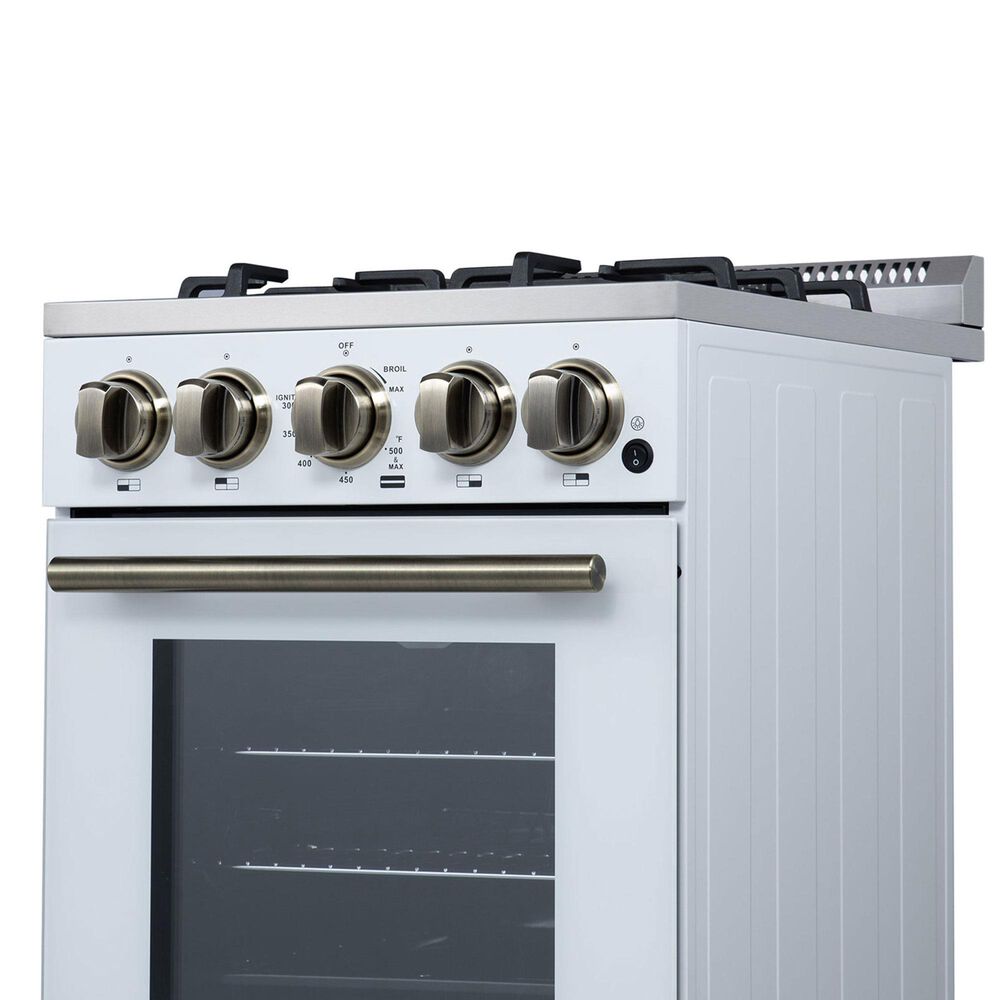 Forno Lamazze 20" Freestanding Gas Range in White, , large