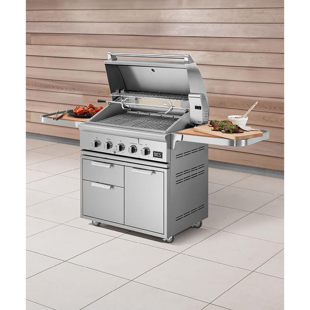 DCS 36&quot; Liquid Propane Gas Grill with Cart in Stainless Steel, , large