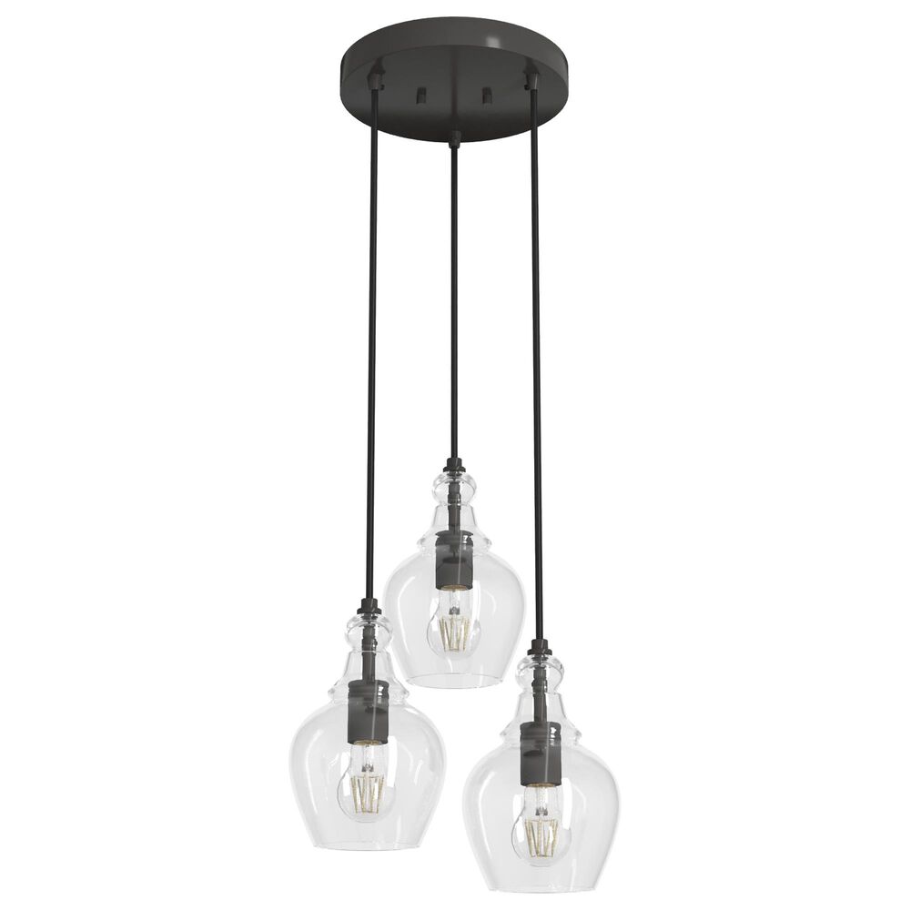 Hunter Maple Park 14" 3-Light Cluster in Noble Bronze, , large