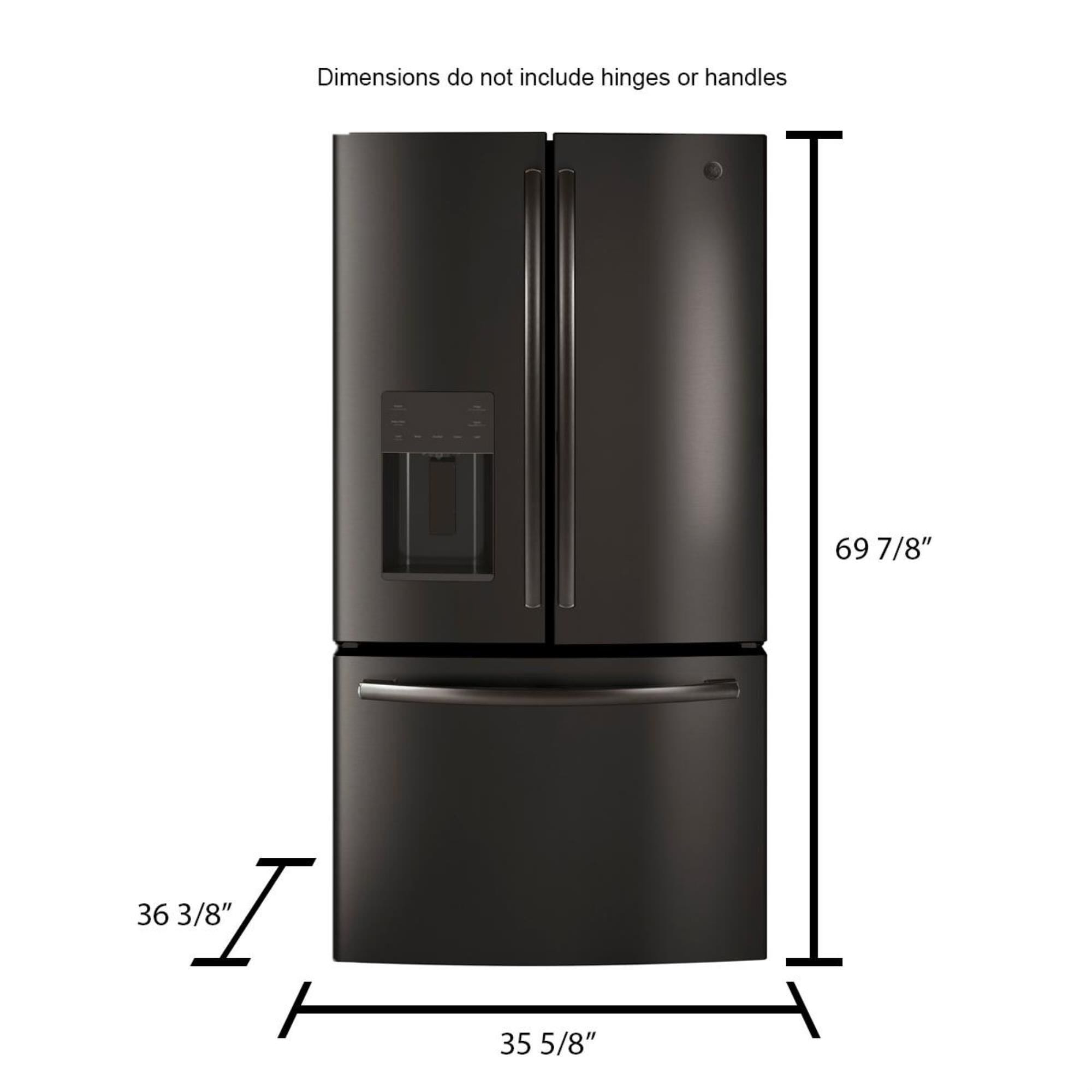 GE Appliances 25.5 Cu. Ft. French Door Refrigerator in Black Slate