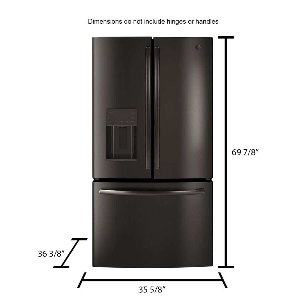 GE Appliances 25.5 Cu. Ft. French Door Refrigerator in Black Slate, , large