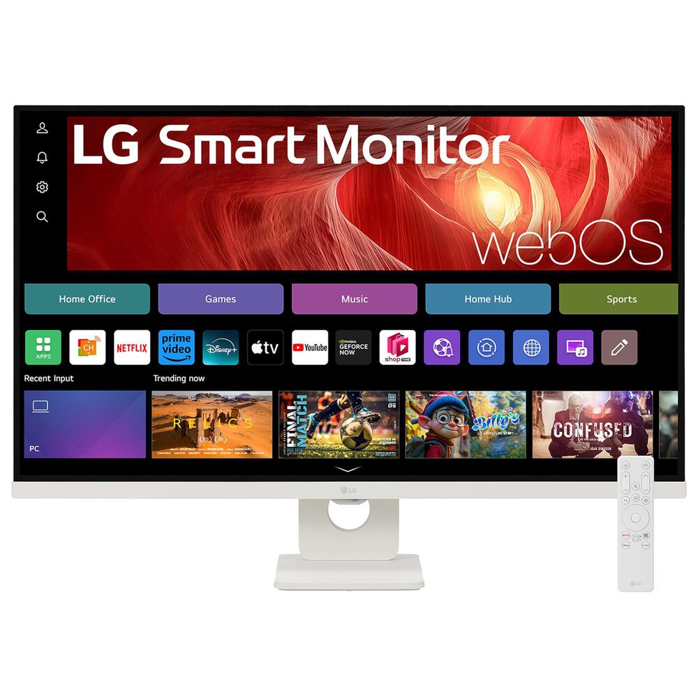 LG 32" UHD 60Hz 5ms HDR10 Smart Monitor in White, , large