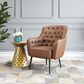 Zuo Modern Tasmania Accent Chair in Vintage Brown and Gold, , large