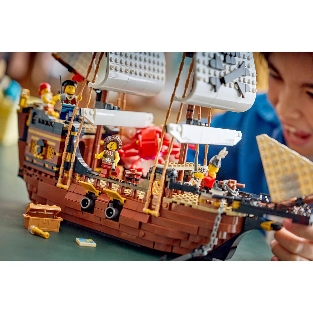 LEGO Creator Iconic Pirate Ship Building Set, , large