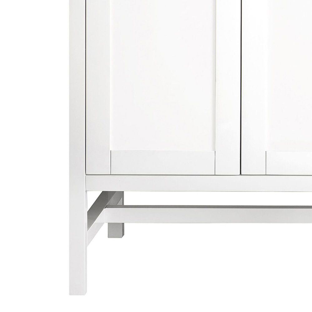 James Martin Vanities Addison 72&quot; Double Bathroom Vanity in Glossy White with 3 cm Eternal Marfil Quartz Top and Rectangular Sinks, , large