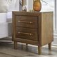 Ashley Lyncott Queen Panel Bed and Two Nightstands in Medium Brown, , large
