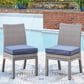Ashley Half Moon Beach Patio Side Chair with Cushion in Gray (Set of 2), , large