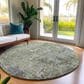 Dalyn Rug Company Bresca 8" Round Green Indoor/Outdoor Area Rug, , large