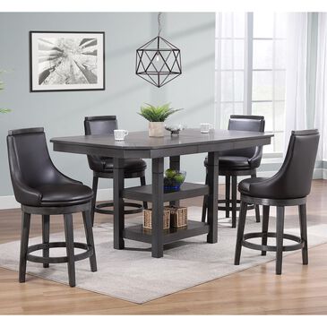 Urban Styles New Haven Counter Height Dining Table in Gray - Table Only, , large