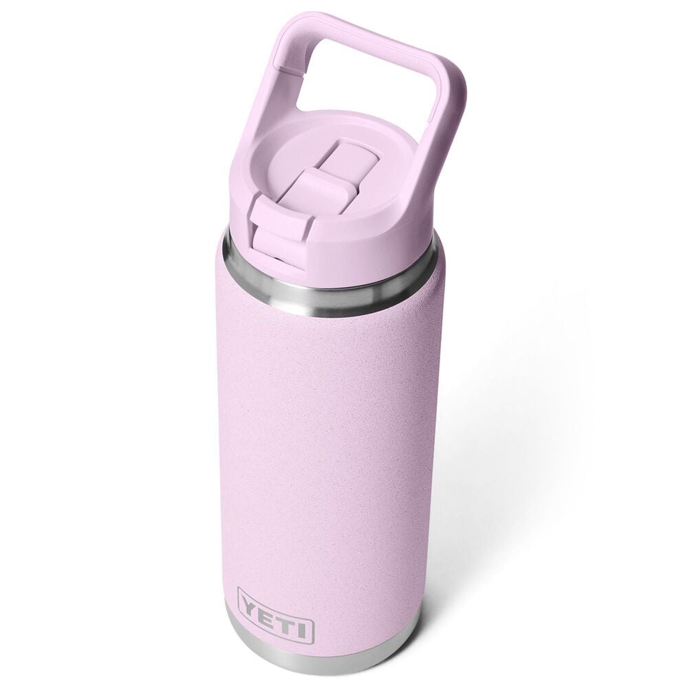 YETI Rambler 26 Oz Water Bottle with Color-Matched Straw Cap in Cherry Blossom, , large