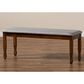 Baxton Studio Corey Dining Bench in Grey/Walnut, , large
