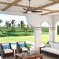 Hunter Piston 52" Outdoor Ceiling Fan with LED Light in Brushed Slate, , large