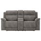 Ashley Next-Gen DuraPella Power Console Loveseat with Power Headrest in Slate, , large