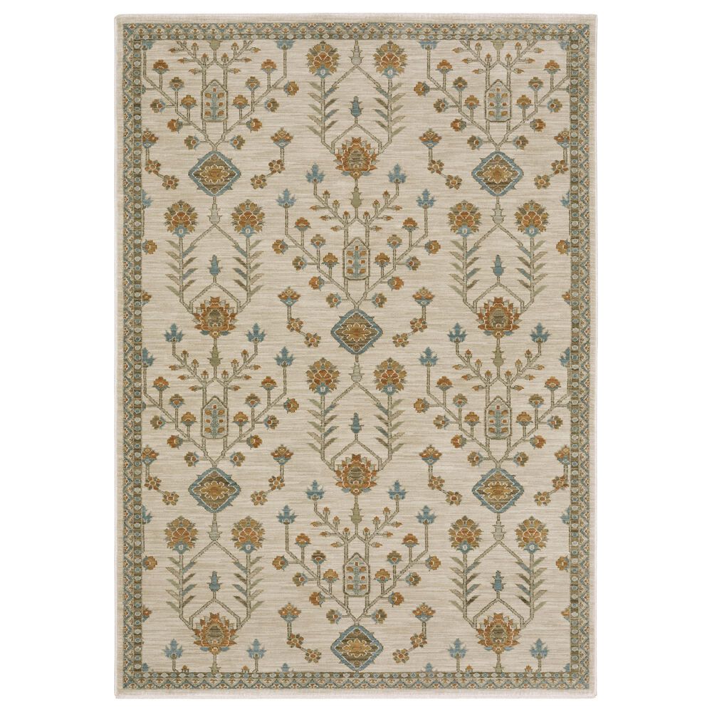 Oriental Weavers Maeve Beige and Rust 9"10" x 12"10" Area Rug, , large