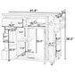 HOMLUX 41.9" Outdoor Extendable Kitchen Island in Gray, , large