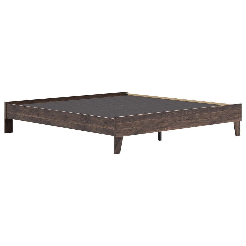 Ashley Calverson King Platform Bed in Rich Brown, , large