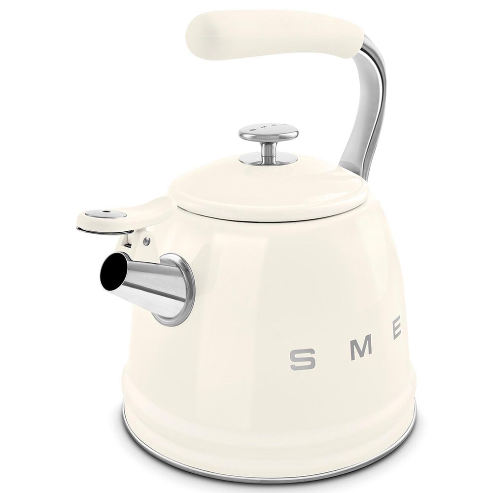 SMEG 2.3L 50&#39;s Style Stovetop Whistling Kettle in Cream, , large