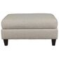Xenia Hogan Cotton Ottoman in Beige, , large