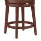 Sasha Lee Swivel Counter Stool with Nail Head Trim in Brown, , large