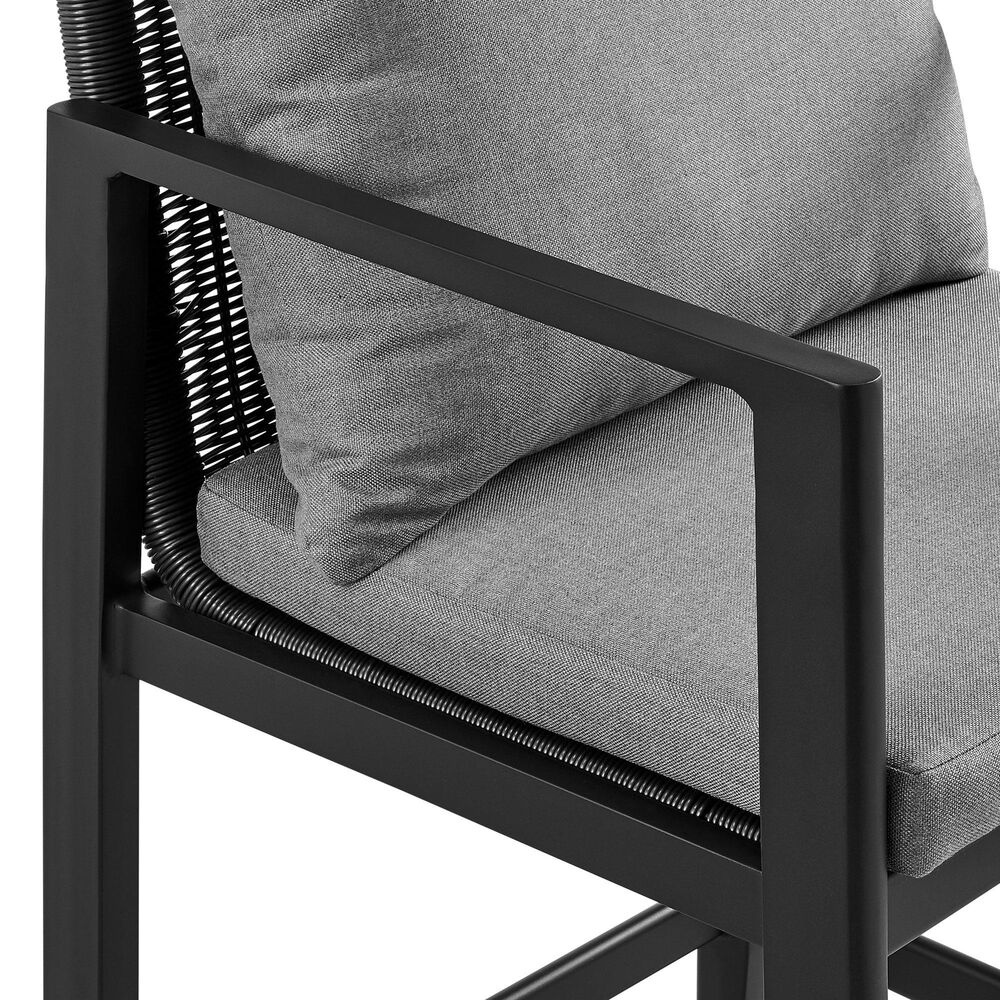 Armen Living Grand Patio Counter Height Bar Stool in Dark Gray, , large