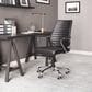 Zuo Modern Enterprise Low Back Office Chair with Black Faux Leather in Chrome, , large
