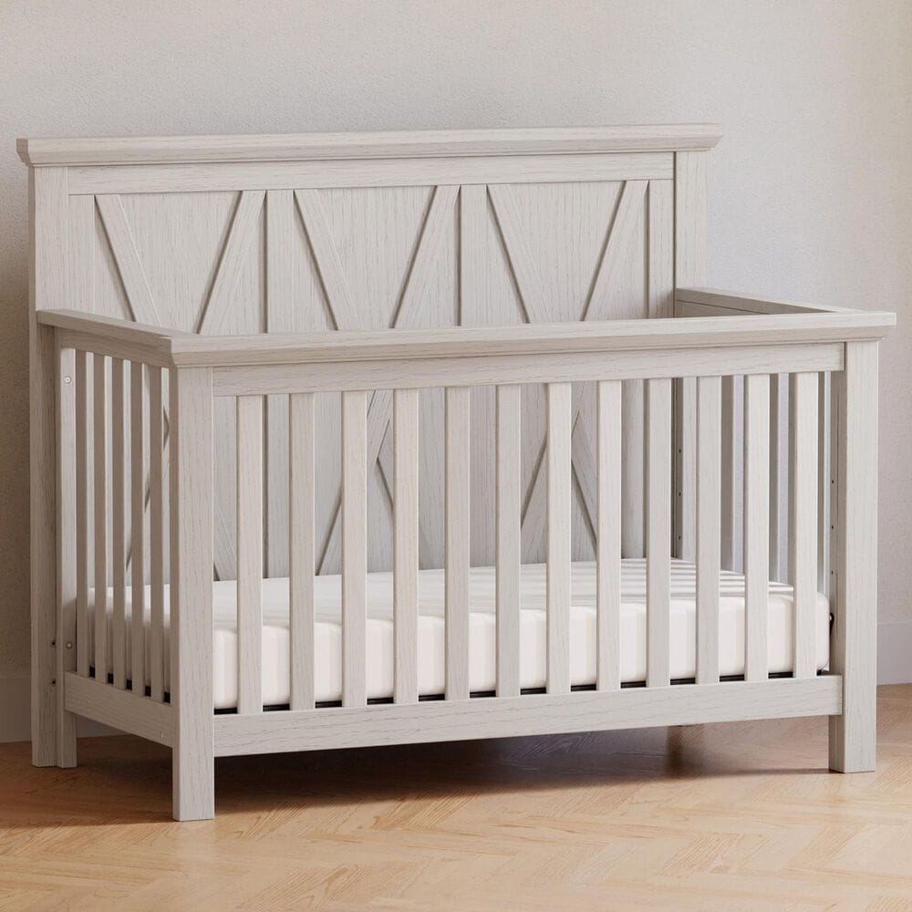 DaVinci Emory Farmhouse 4-in-1 Convertible Crib in White Driftwood, , large