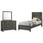 Crown Mark Valor 3-Piece Twin Bedroom Set in Gray, , large