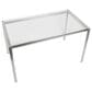 Lumisource Fuji Dining Contemporary Table in Stainless Steel with Clear Glass Top By LumiSource, , large