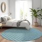 Dalyn Rug Company York 4" Round Sky Blue Indoor/Outdoor Area Rug, , large