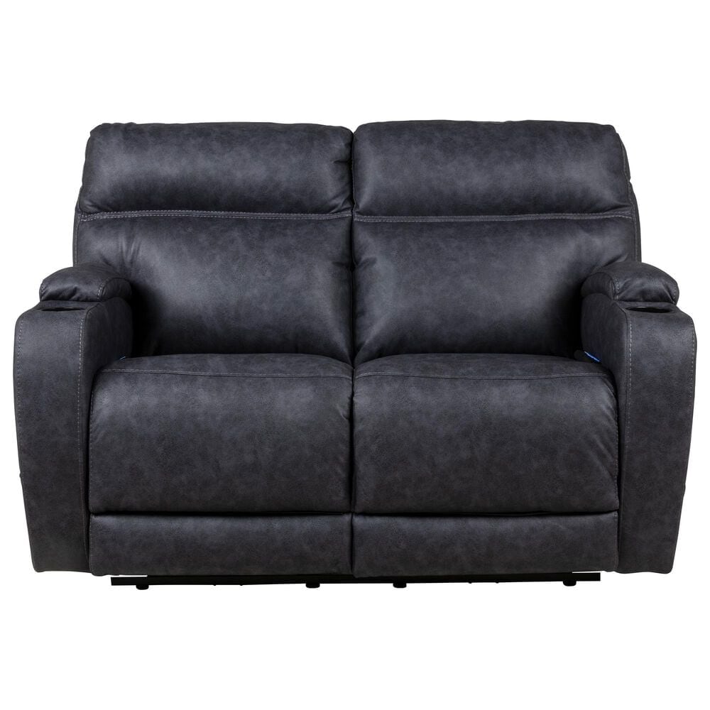 HomeStretch Jaguar Triple Power Loveseat in Graphite, , large