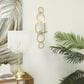 Maple and Jade 25" Stacked Circle Single Indoor/Outdoor Wall Mount Candle Holder in Satin Gold and Clear, , large