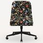 Rifle Paper Co Crafted by Cloth and Company Oxford Office Chair in Strawberry Fields Black, , large