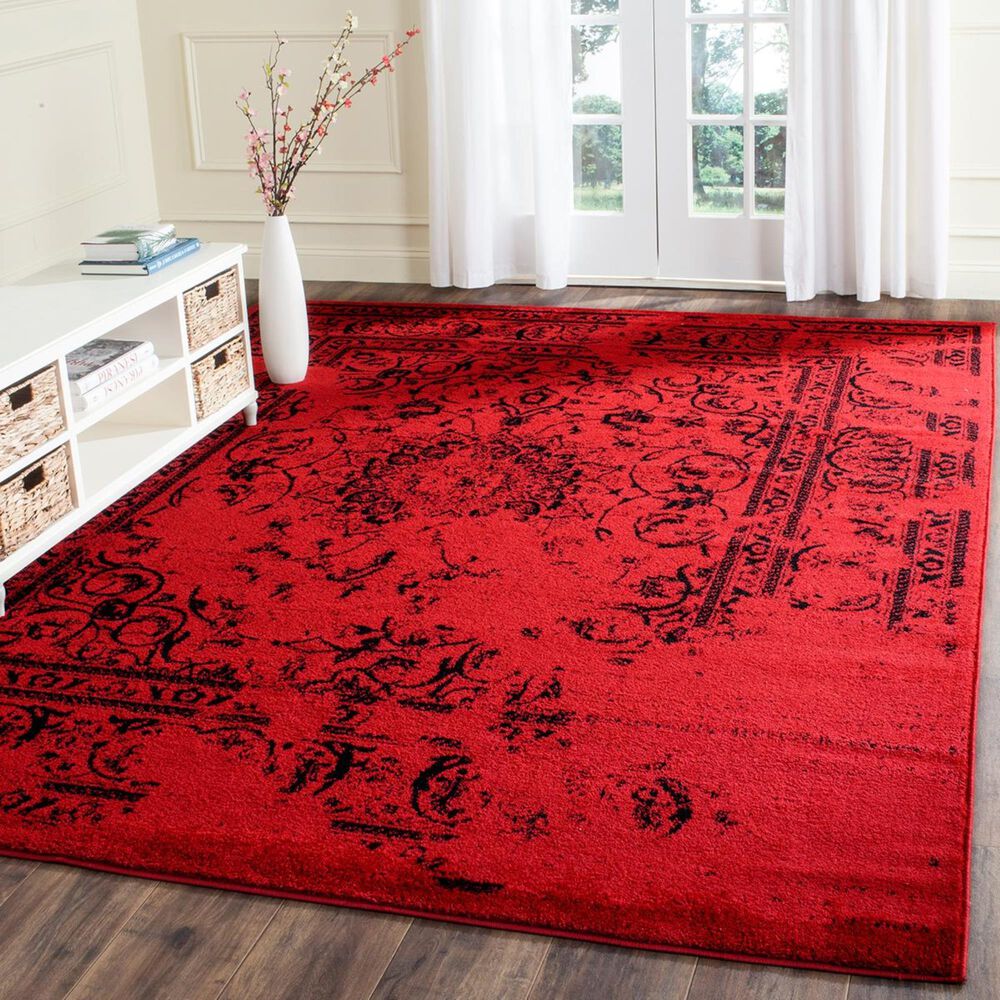 Safavieh Adirondack ADR101F-10 10&#39; x 14&#39; Red/Black Area Rug, , large