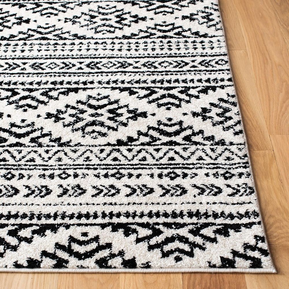 Safavieh Tulum Bohemian 5&#39; Square Black and Ivory Area Rug, , large