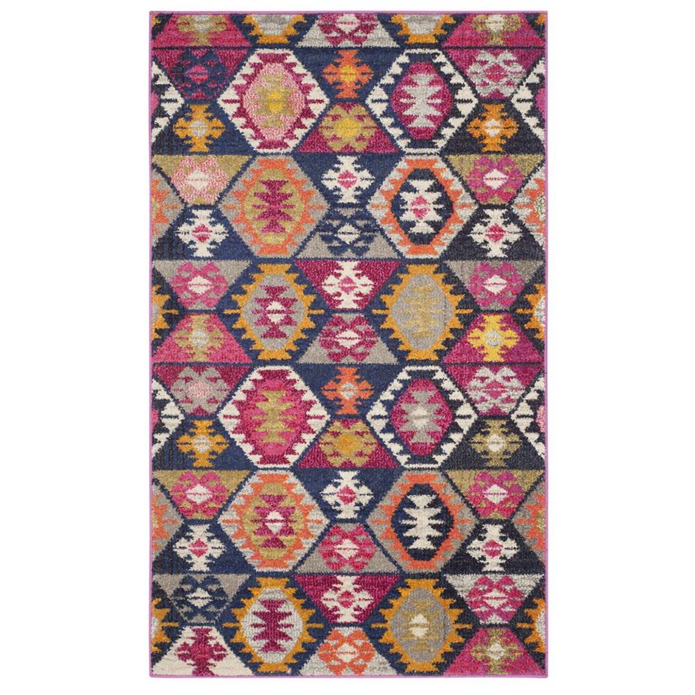 Safavieh Monaco MNC218F 3" x 5" Multicolor Area Rug, , large