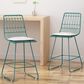 Hearth and Haven Niez Outdoor Counter Stool with Ivory Cushion in Teal (Set of 2), , large