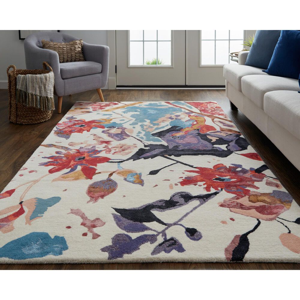 Feizy Dafney 8&#39; x 10&#39; Red and Multicolor Area Rug, , large