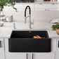 Blanco Ikon 30" Apron Single Bowl Farmhouse Sink in Anthracite, , large