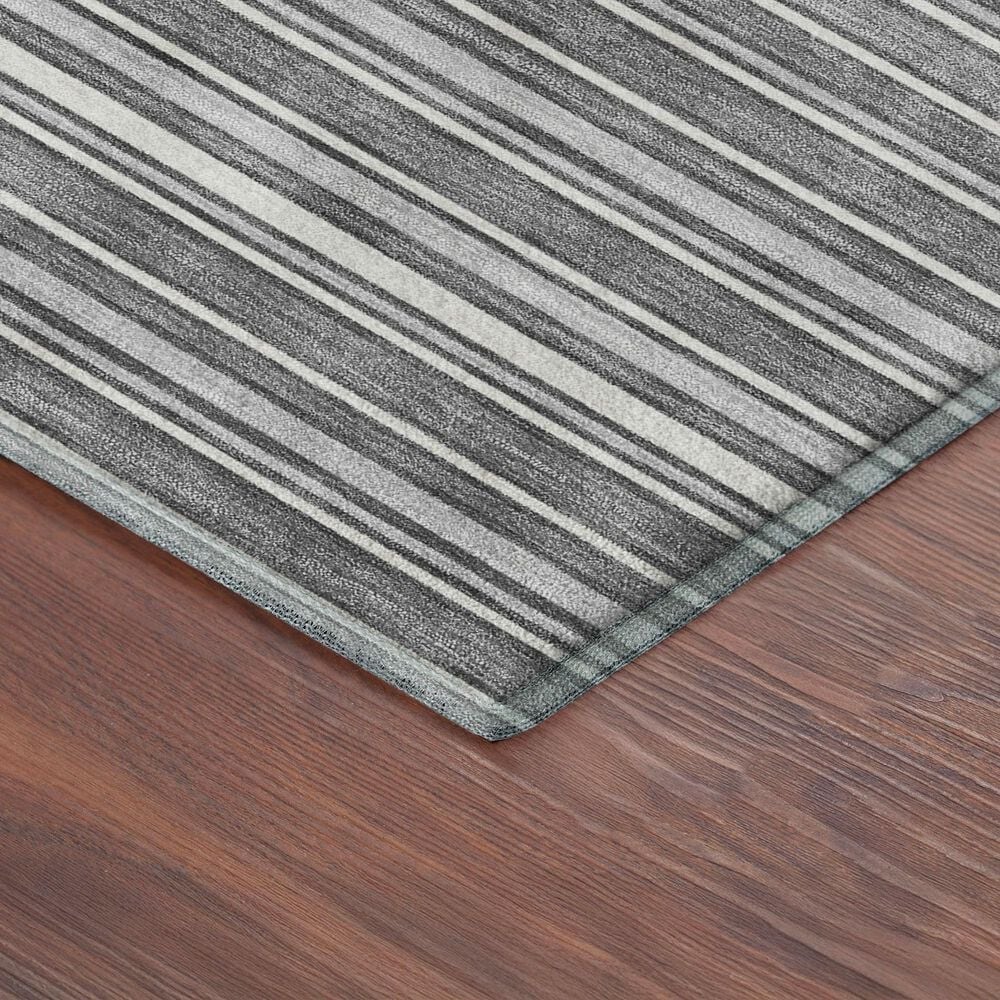 Dalyn Rug Company Soft Essentials Striped Gray 3' x 5' Indoor/Outdoor Area Rug, , large