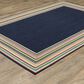 Oriental Weavers Havana HAV06 Navy and Multicolor 9"10" x 12"10" Indoor/Outdoor Area Rug, , large