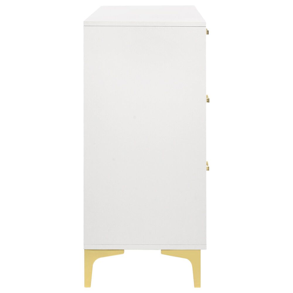 Pacific Landing Kendall 6-Drawer Dresser in Gold and White, , large