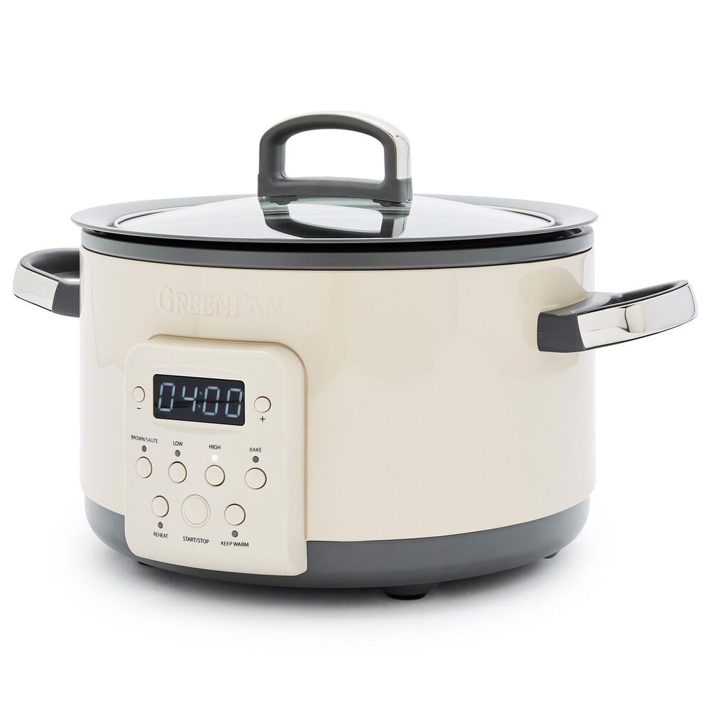 Green Pan Bistro 4-Quart Slow Cooker with In-Pot Browning in Macadamia, , large