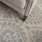 Feizy Belfort Damask Gray 12" x 15" Area Rug, , large