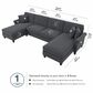 Bush Coventry 3-Piece 131" Double Chaise Sectional in Dark Gray, , large