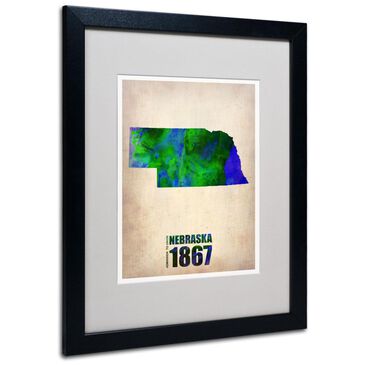 Timberlake Naxart "Nebraska Watercolor Map" Matted Framed Art, , large